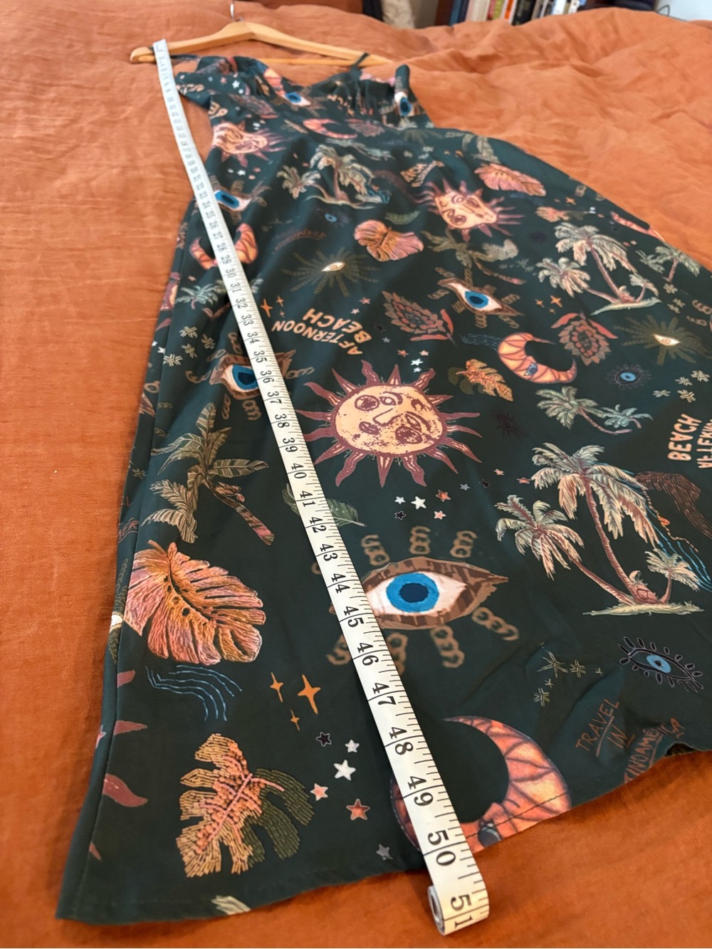 ROMWE Green Hippie summer Vacation Midi Dress - Picture 6 of 13